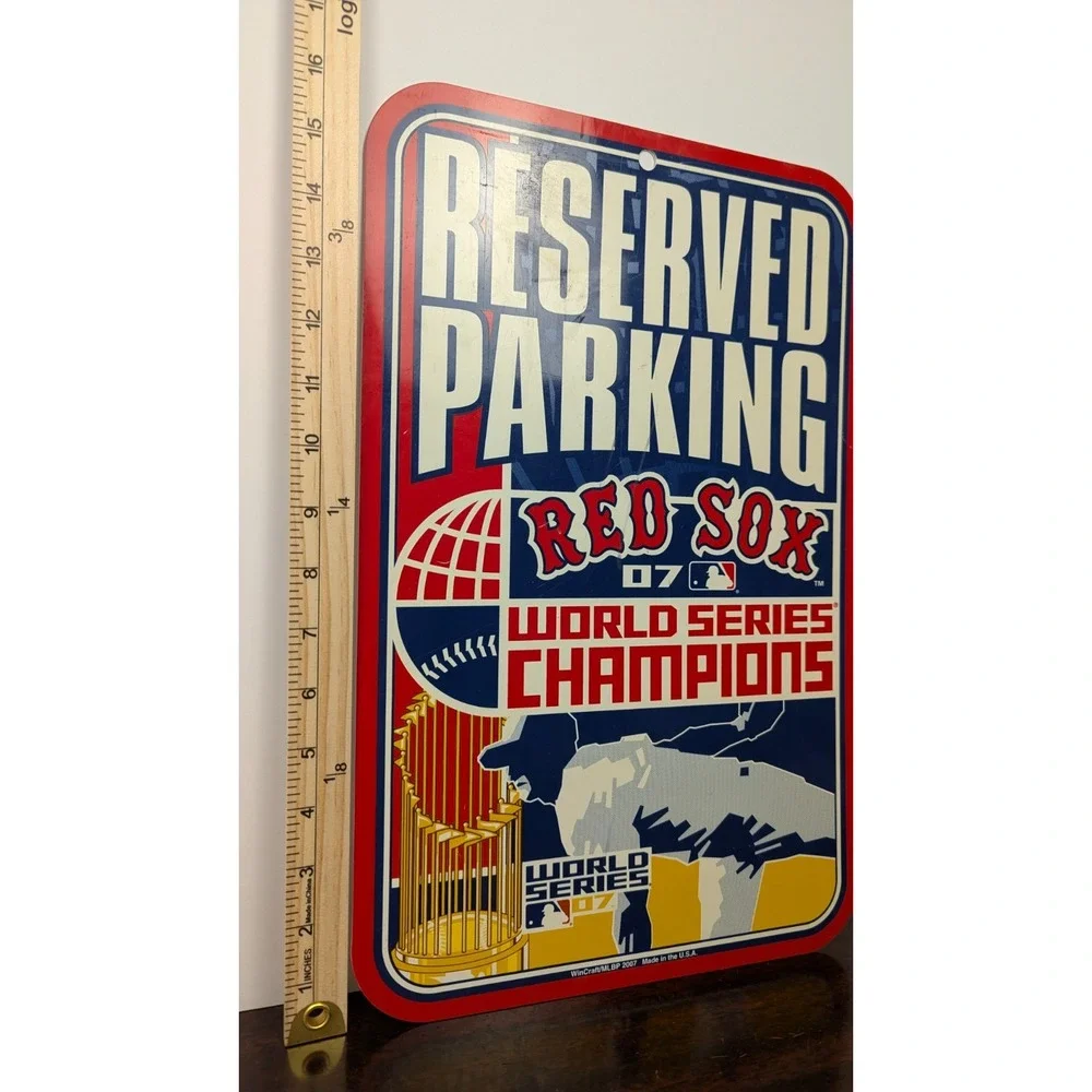 Boston Red Sox 2007 World Series Champions Reserved Parking Metal Sign 11x17